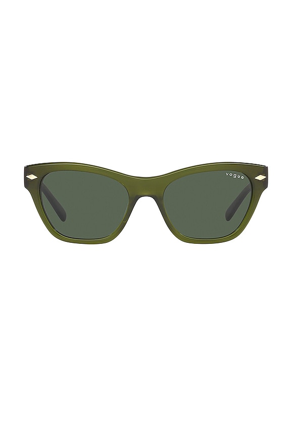 Vogue Eyewear x Hailey Bieber Cat Eye Sunglasses in Green REVOLVE