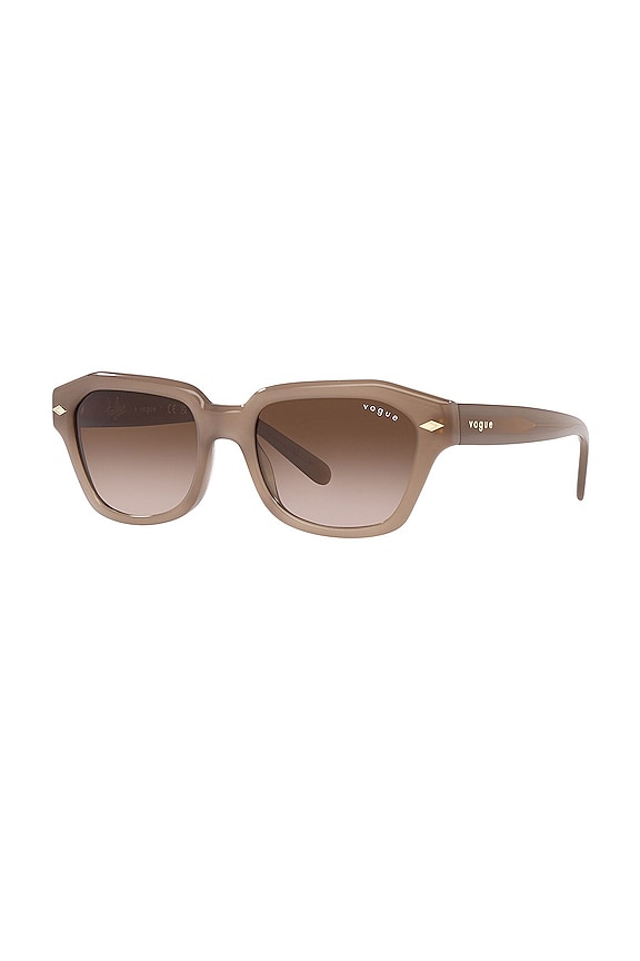 view 2 of 3 x Hailey Bieber Square Sunglasses in Light Brown