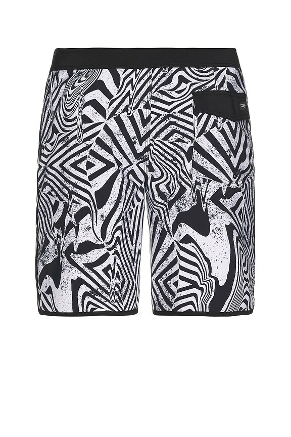 view 2 of 5 Infuse Scallop Swim Trunks in White & Black