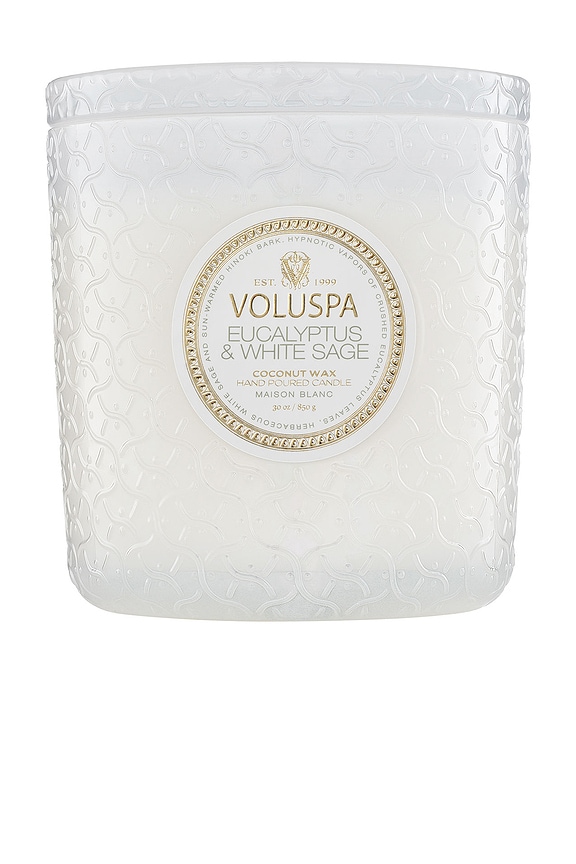 view 2 of 7 BOUGIE DE LUXE EUCALYPTUS & WHITE SAGE in Green