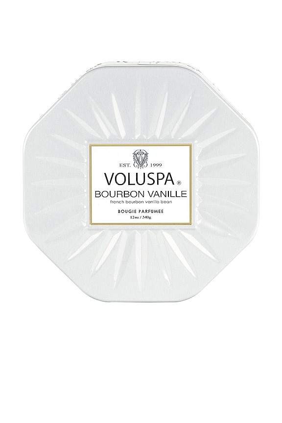 view 2 of 2 BOURBON VANILLE 八角形のブリキ製キャンドル in Warm & Spiced