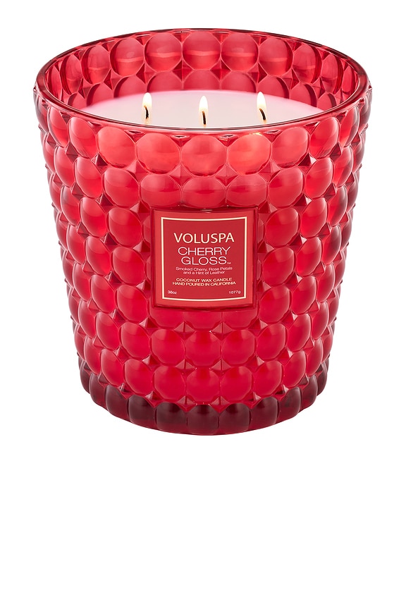 view 2 of 4 Cherry Gloss 3 Wick Hearth Candle in 