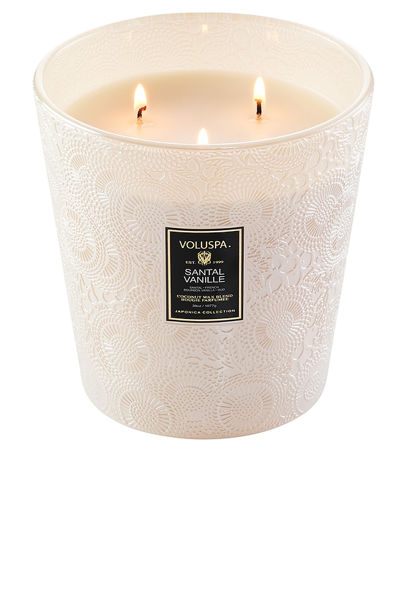 view 2 of 3 BOUGIE SANTAL VANILLE 3 WICK HEARTH CANDLE in 