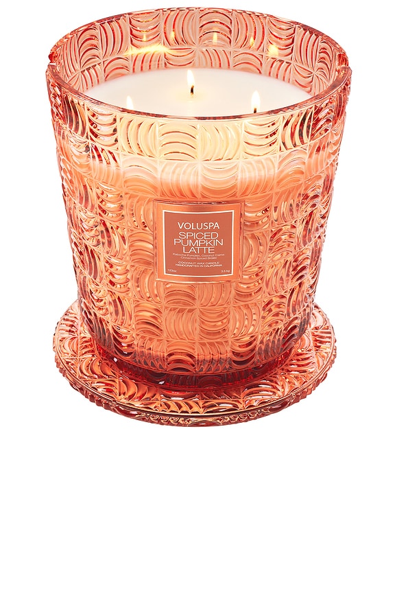 view 2 of 5 Spiced Pumpkin Latte 5 Wick Hearth Candle in 