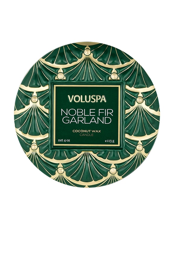 view 2 of 4 Noble Fir Garland Mini Tin Candle in 