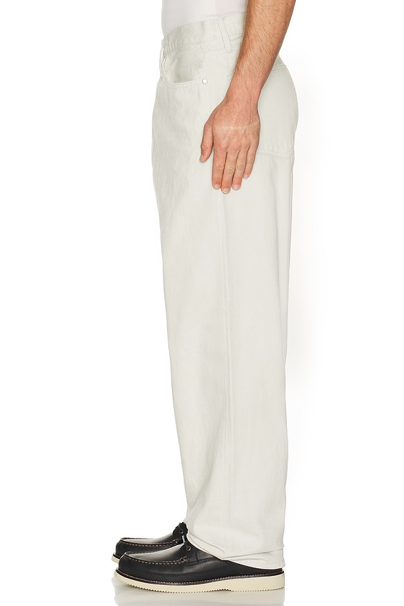 view 2 of 5 Baggy Fit Denim Pants in Ivory