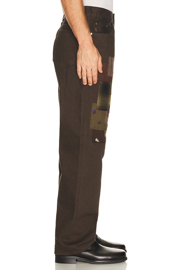 view 2 of 7 Straight Denim Jeans in Patchwork