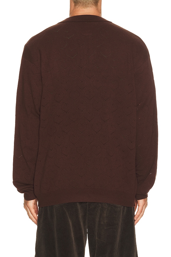 view 2 of 4 Eyelet Zip Up in Brown in Burgundy