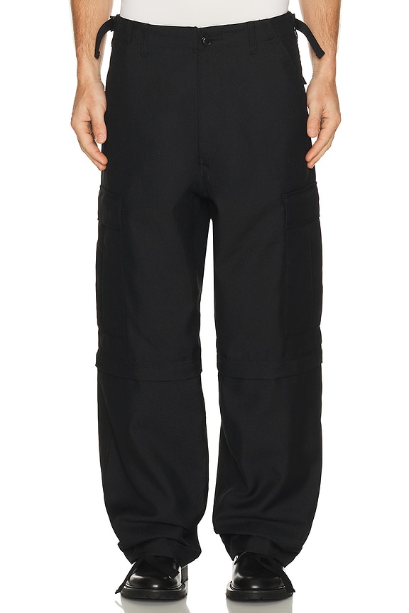 view 1 of 6 PANTALON CARGO ZIP in Black