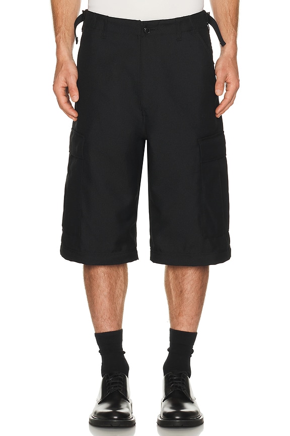 view 2 of 6 PANTALON CARGO ZIP in Black