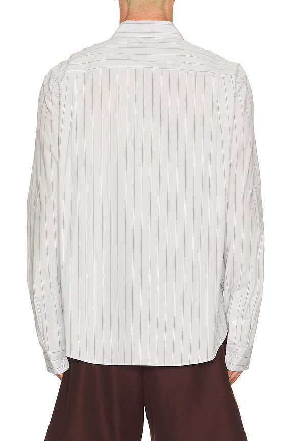 view 2 of 5 Long Sleeve Striped Button Down Shirt in Grey