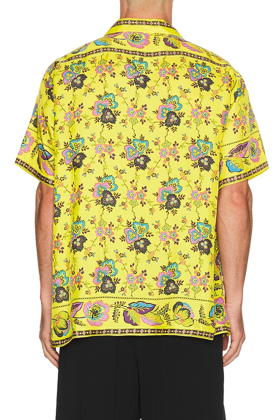 view 2 of 4 Short Sleeve Silk Shirt in Yellow