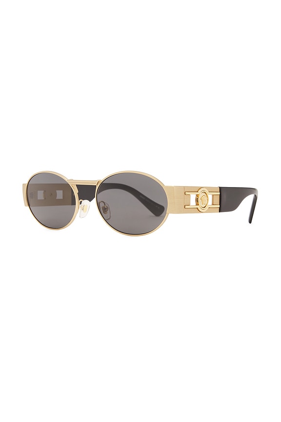 view 2 of 3 Oval Sunglasses in Matte Gold