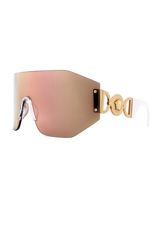 view 2 of 3 Shield Sunglasses in Gold
