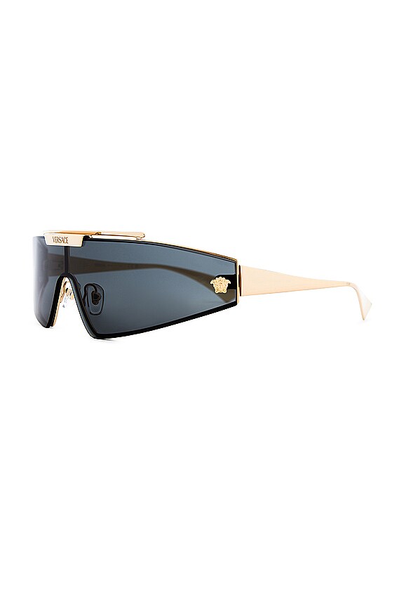 view 2 of 7 Shield Sunglasses in Black & Gold