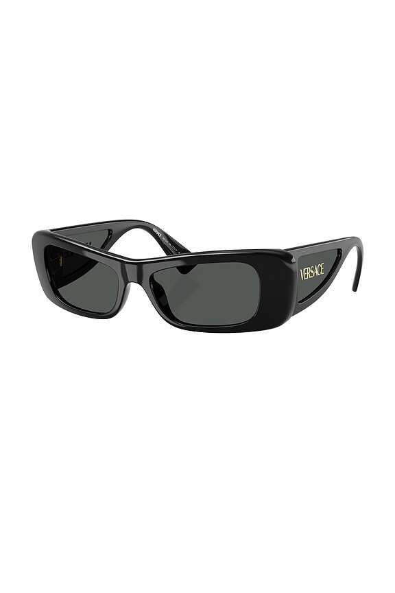 view 2 of 3 Rectangular Sunglasses in Black
