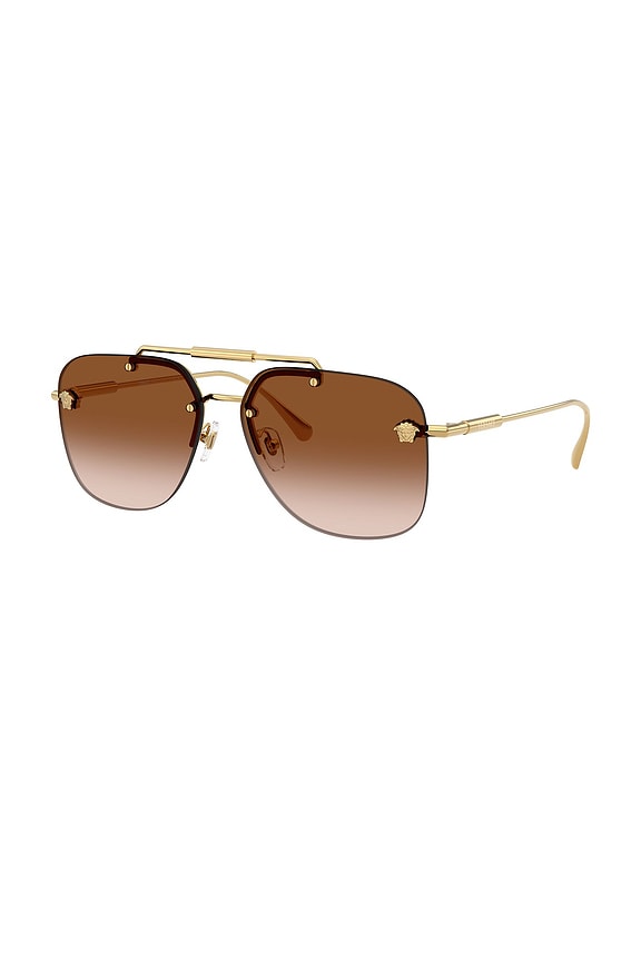 view 2 of 3 Square Sunglasses in Gold