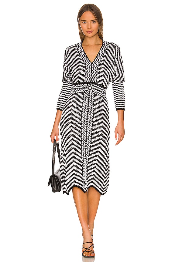 view 1 of 3 ROBE DOMINIQUE in Black & Ivory