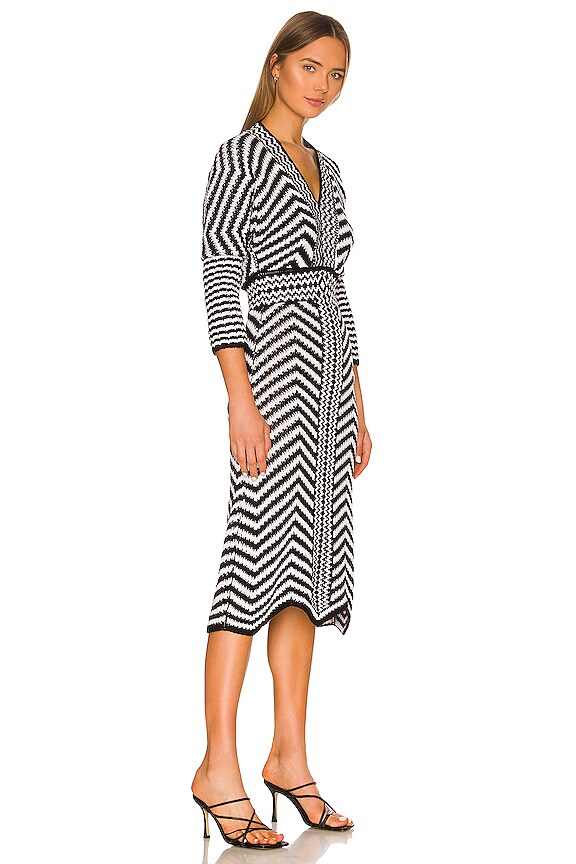 view 2 of 3 ROBE DOMINIQUE in Black & Ivory