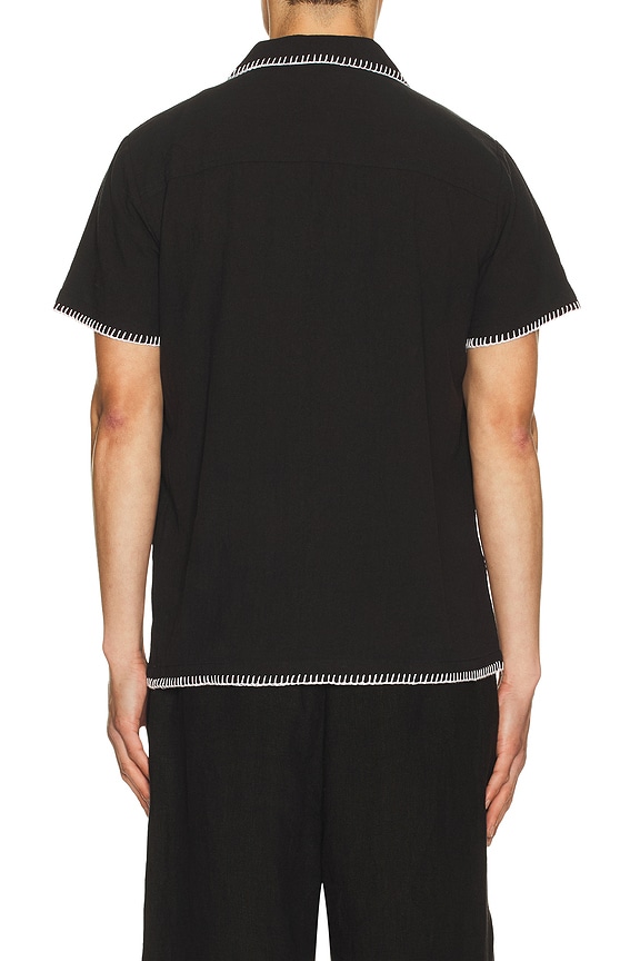view 2 of 4 EMBROIDERED キャンプシャツ in Black