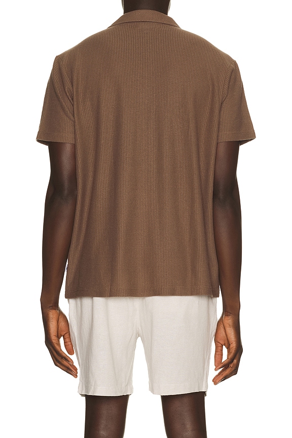 view 2 of 4 Beach Pique Camp Shirt in Brown