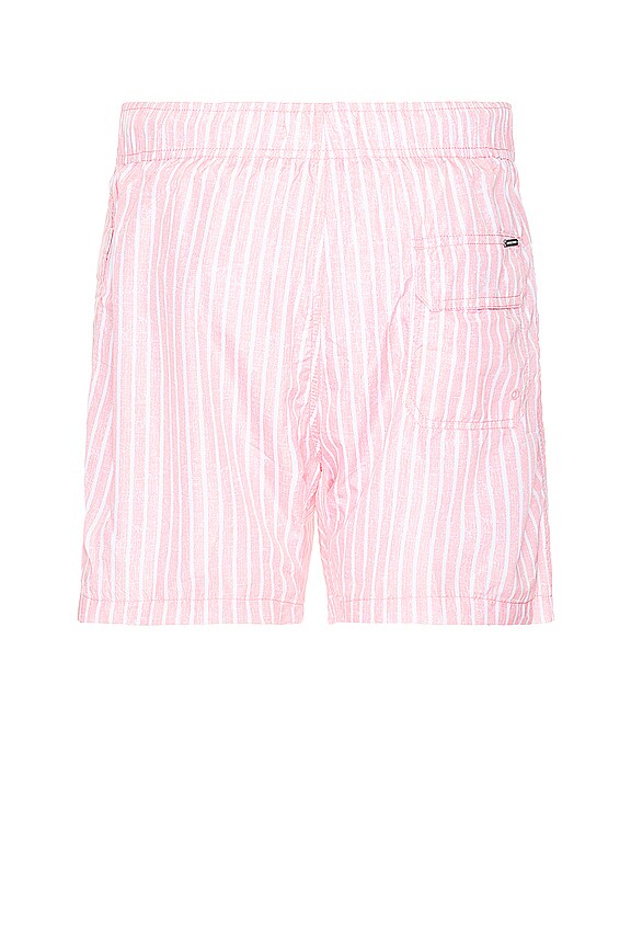 view 2 of 3 MENS SWIM SHORT W/ STRIPE in Pink