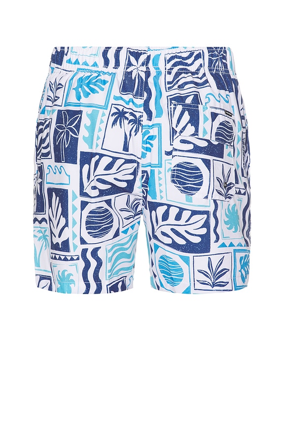 view 2 of 4 4 Way Stretch Volley Swim Shorts in Blue