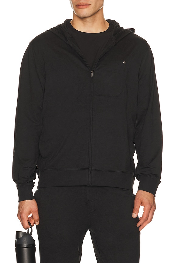 view 1 of 4 Ponto Full Zip Hoodie in Black Heather