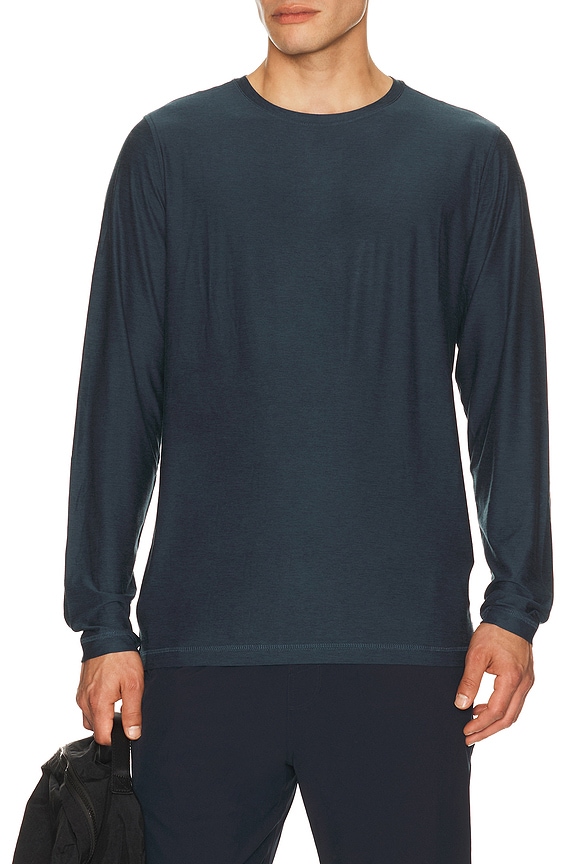 view 1 of 4 Strato Tech Long Sleeve Tee in Navy Heather