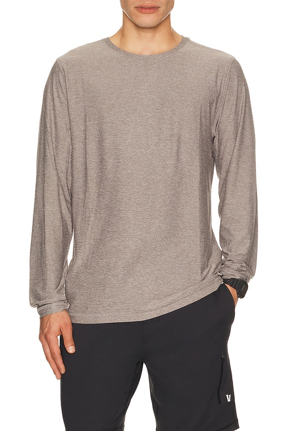 view 1 of 4 Strato Tech Long Sleeve Tee in Heather Grey