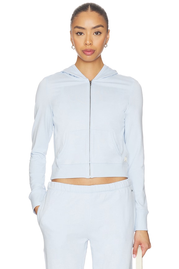 view 2 of 5 Halo Mini Fz Hoodie in Soft Sky Heather