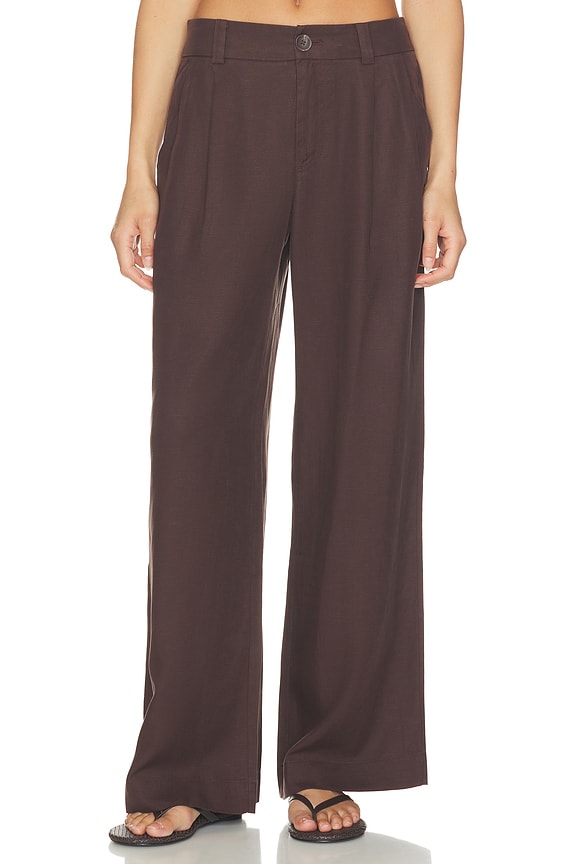 view 2 of 7 Trestles Twill Wide Leg Pant in French Roast