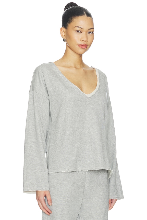 view 2 of 4 SWEAT ENCOLURE V BRIGITTE  in Heather Grey