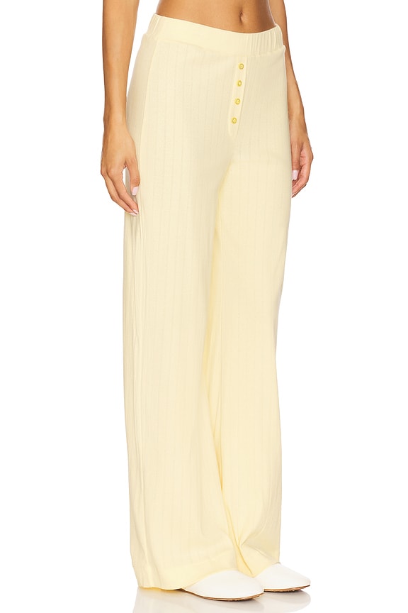 view 2 of 6 Pointelle Lounge Pant in Butter
