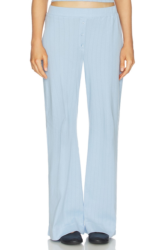 view 1 of 6 Pointelle Lounge Pant in Vintage Blue