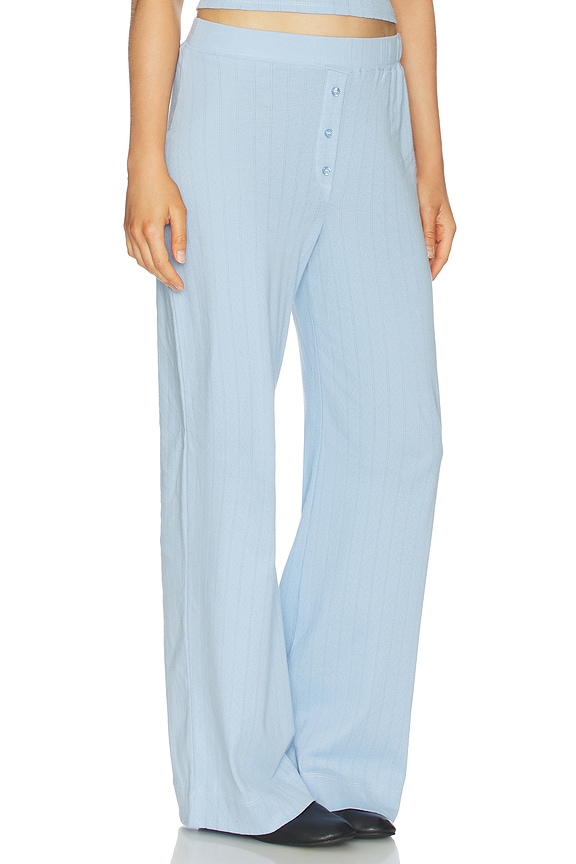 view 2 of 6 Pointelle Lounge Pant in Vintage Blue