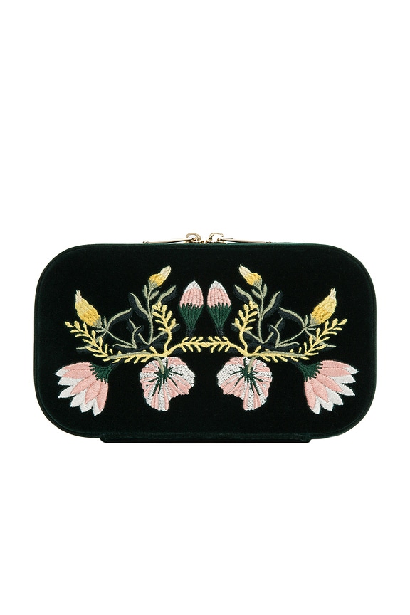 view 1 of 5 Zoe Travel Zip Case in Forest Green