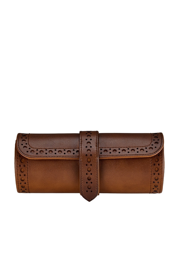 view 1 of 6 ÉTUI POUR MONTRE BROGUE in Burnished Brown