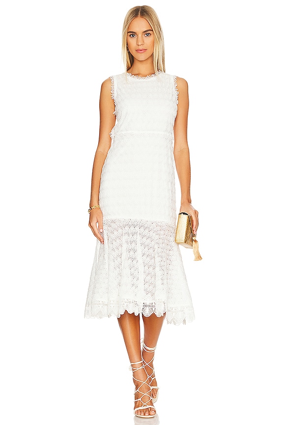 view 2 of 5 VESTIDO MIDI LLUVIA in White