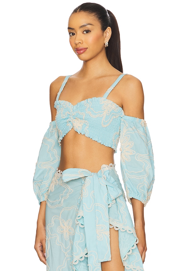 view 2 of 5 Nalu Top in Baby Blue