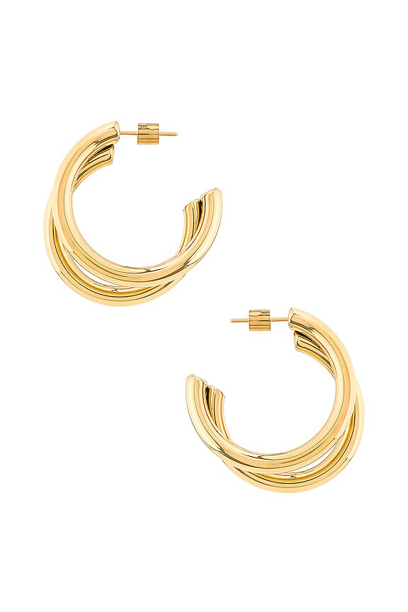 view 2 of 2 Faye Tri Hoop Earrings in Gold