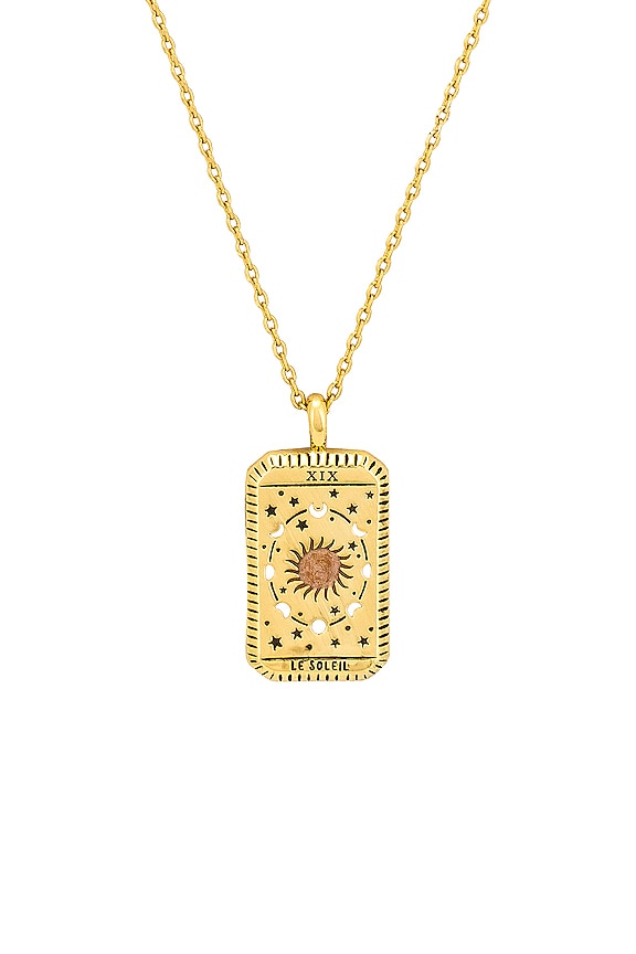 view 2 of 2 COLLAR LE SOLEIL TAROT in Gold
