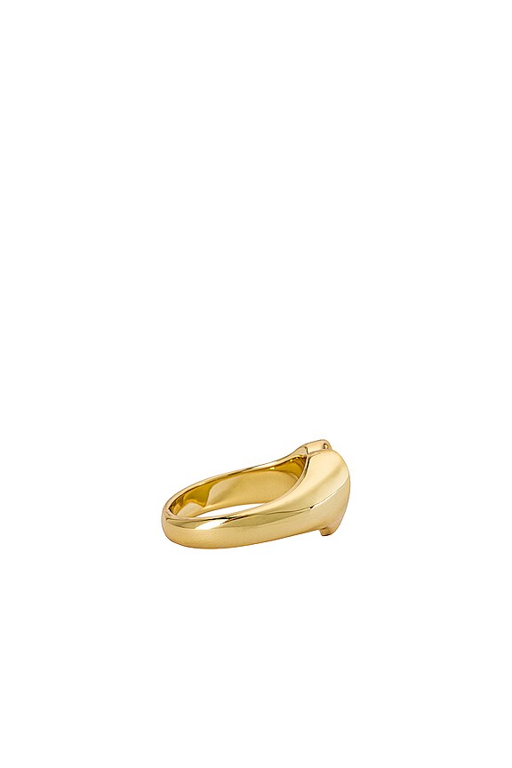 view 2 of 3 Unfold Heart Signet Ring in Gold