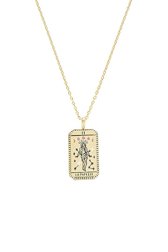 view 2 of 2 La Papesse Tarot Necklace in Gold