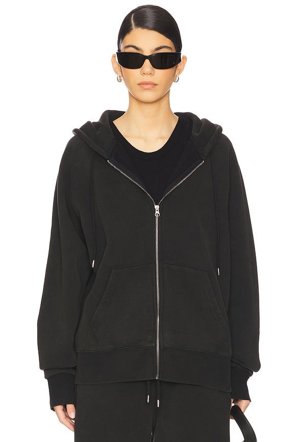 view 2 of 5 The Zip Hoodie in Washed Black