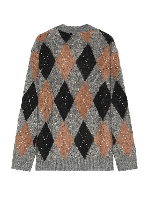 view 2 of 5 カーディガン in grey & black