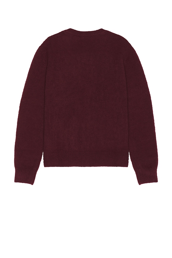 view 2 of 5 Solid Brushed Cardigan in Burgundy