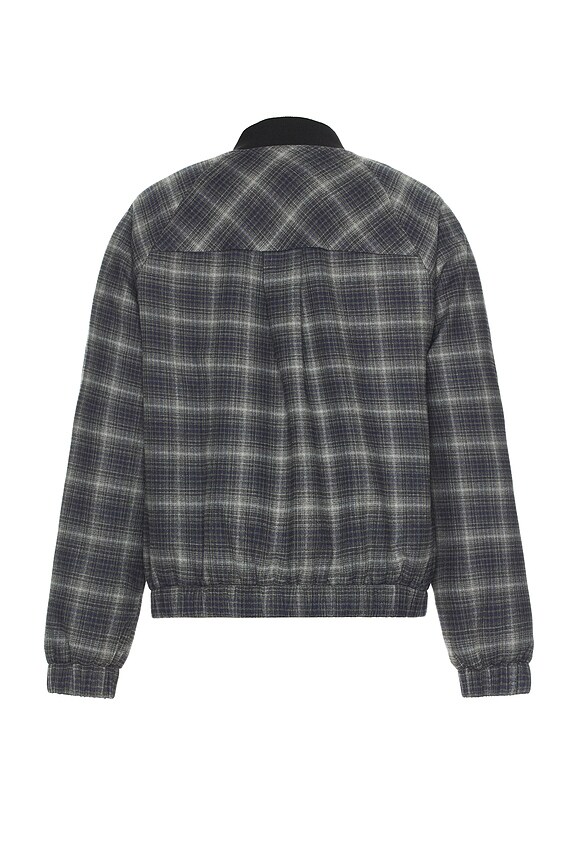 view 2 of 5 Plaid Bomber Jacket in grey & black