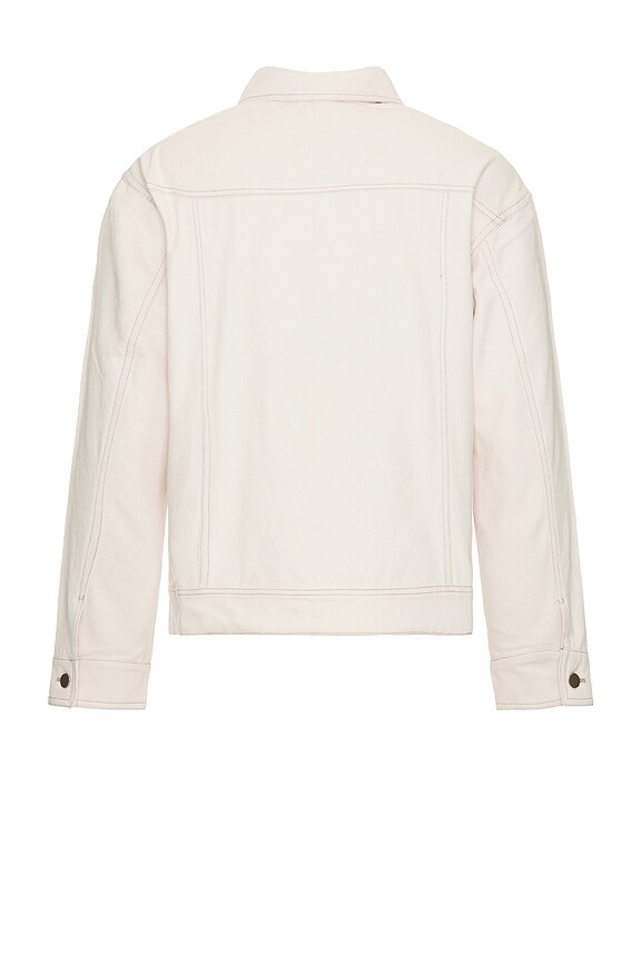 view 2 of 4 Cotton Twill Trucker Jacket in Ivory