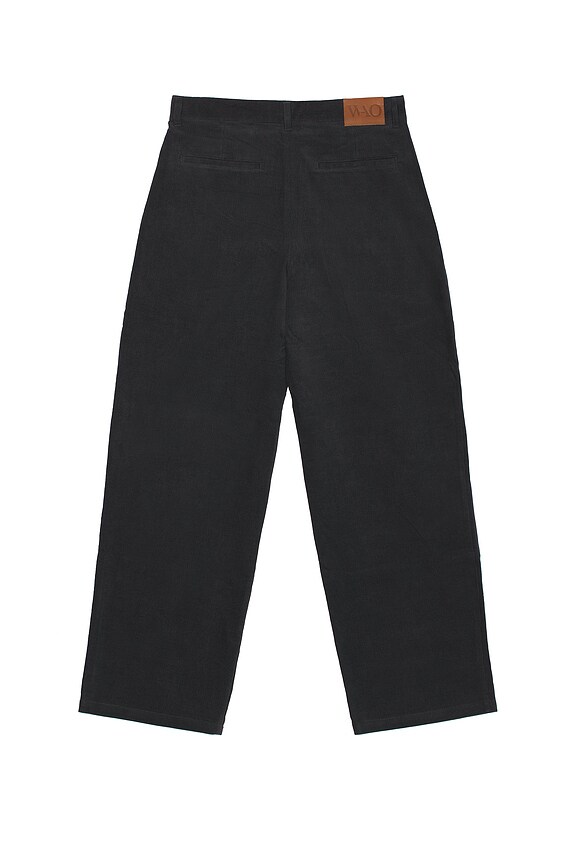 view 2 of 6 Wide Leg Pleated Corduroy Pant in Charcoal